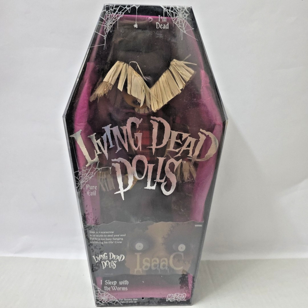 Rare Mezco Living Dead Dolls, Series 666, Isaac the Scarecrow Sealed Read